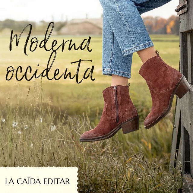 Moderna occidental. La edición de otoño. Presenta el botín Shaelynn en marrón.