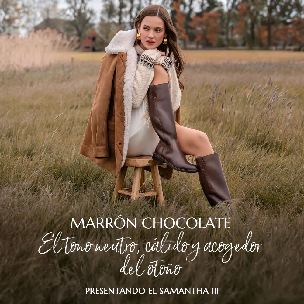 Marr&oacute;n Chocolate. Eltono neutro calido y acoyedor del oto&ntilde;o. Presentamos la bota alta Samantha III en color marr&oacute;n.