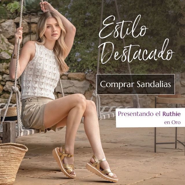Estilo destacado. Presentamos el Ruthie en dorado. Compra sandalias.
