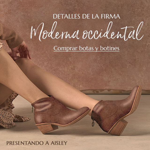 Detalles exclusivos del estilo western moderno. Compra botas y botines. Presentando a Aisley.