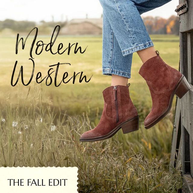 Modern Western. The Fall Edit. Featuring the Shaelynn bootie in brown.