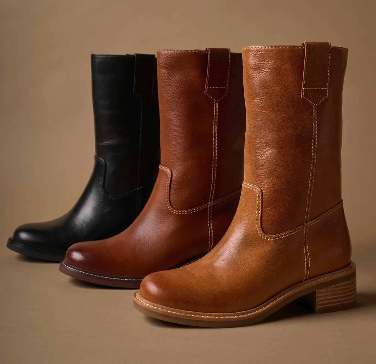 Featuring the Tabitha boot in brown and black.
