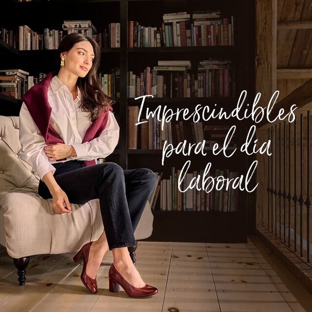 Imprescindibles para el d&iacute;a laboral. Presentamos el zapato de tac&oacute;n Anna Marie en color rojo.