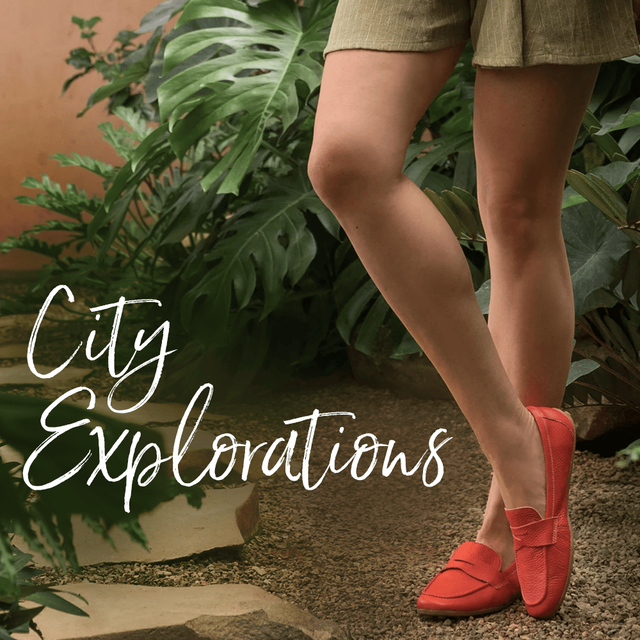 City Explorations. Featuring the Allie loafer in red.