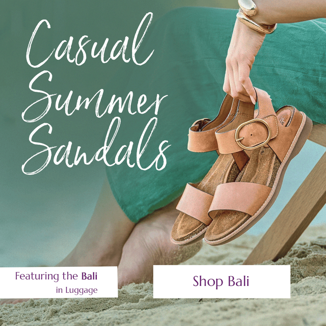 Casual Summer Sandals. Featuring the Bali in Luggage. Shop the Bali.