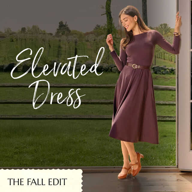 Elevated Dress. The Fall Edit. Featuring the Adalaide heel in tan.