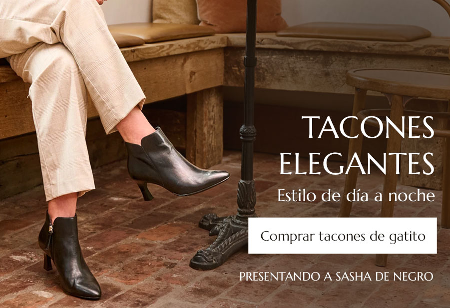 Tacones  elegante.s Estilo de día a noche. Presentando a Sasha de Negro. Comprar tacones de gatito.