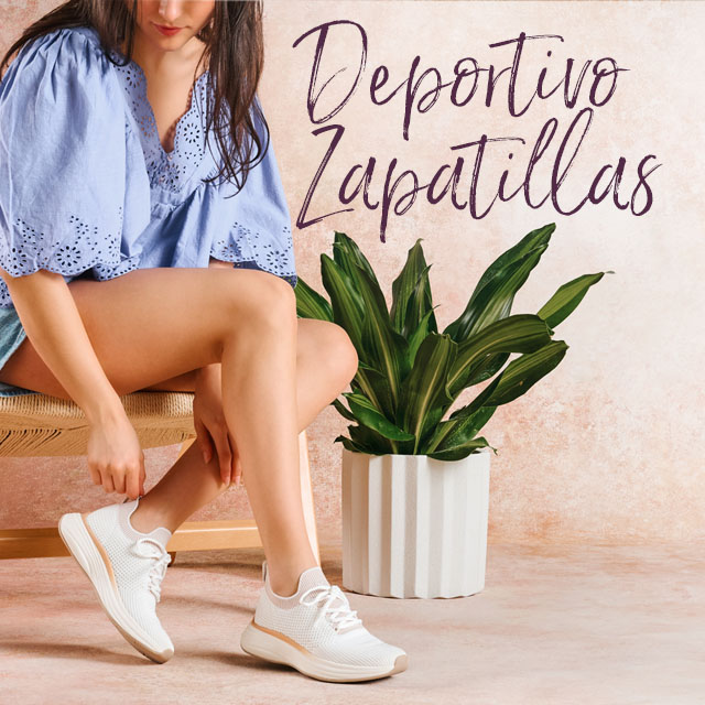 Deportivo Zapatillas. Presenta la zapatilla Trudy en color blanco.