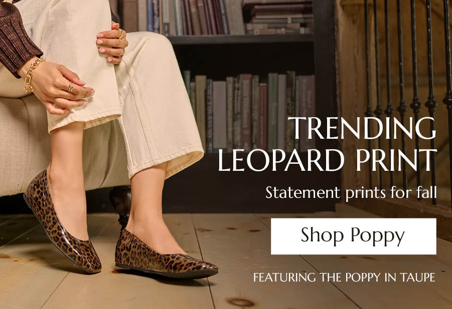 Trending Leopard. Print Statement prints for fall. Featuring the Poppy In Taupe. Shop Poppy.