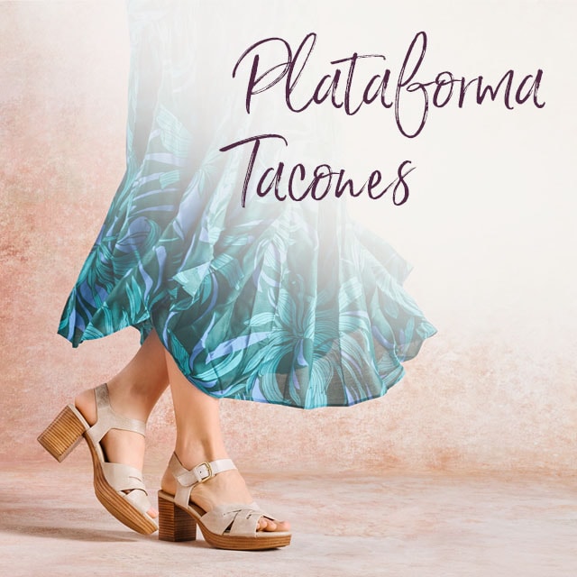 Plataforma Tacones. Con el tacón Lacie en color canela.